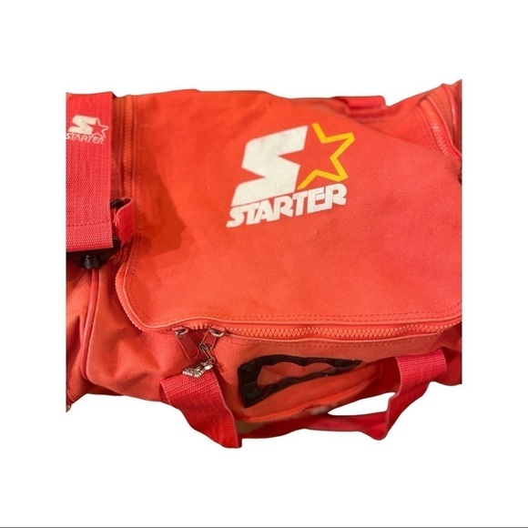 𝅺ATLANTA Hawks NBA vintage Starter bag duffel weekender retro 90s 80s rare - Picture 9 of 15